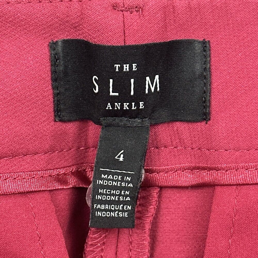 WHBM White House Black Market The Slim Ankle Pants Size 4 Pink Trousers Work - Picture 7 of 13